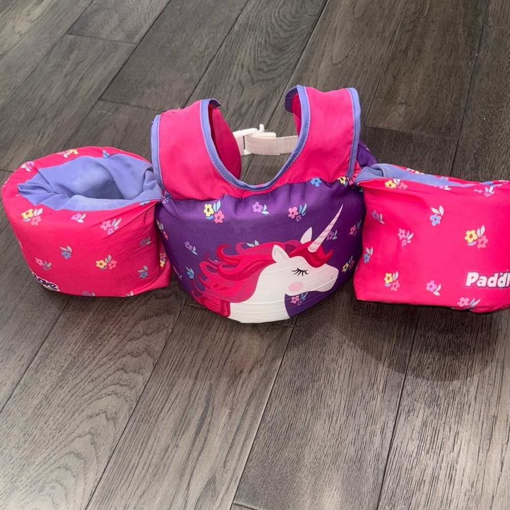 Unicorn Kids Swim Vest - Pink and Purple